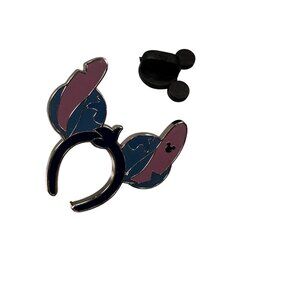 Disney Stitch Mickey Ears Headband Trading Pin Hidden Mickey Lapel Pin Badge